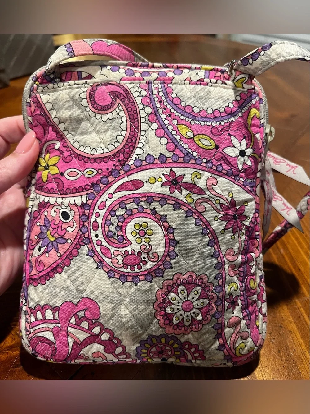 Vera Bradley Mini Hipster Crossbody Bag Retired Pattern Paisley Meets Plaid